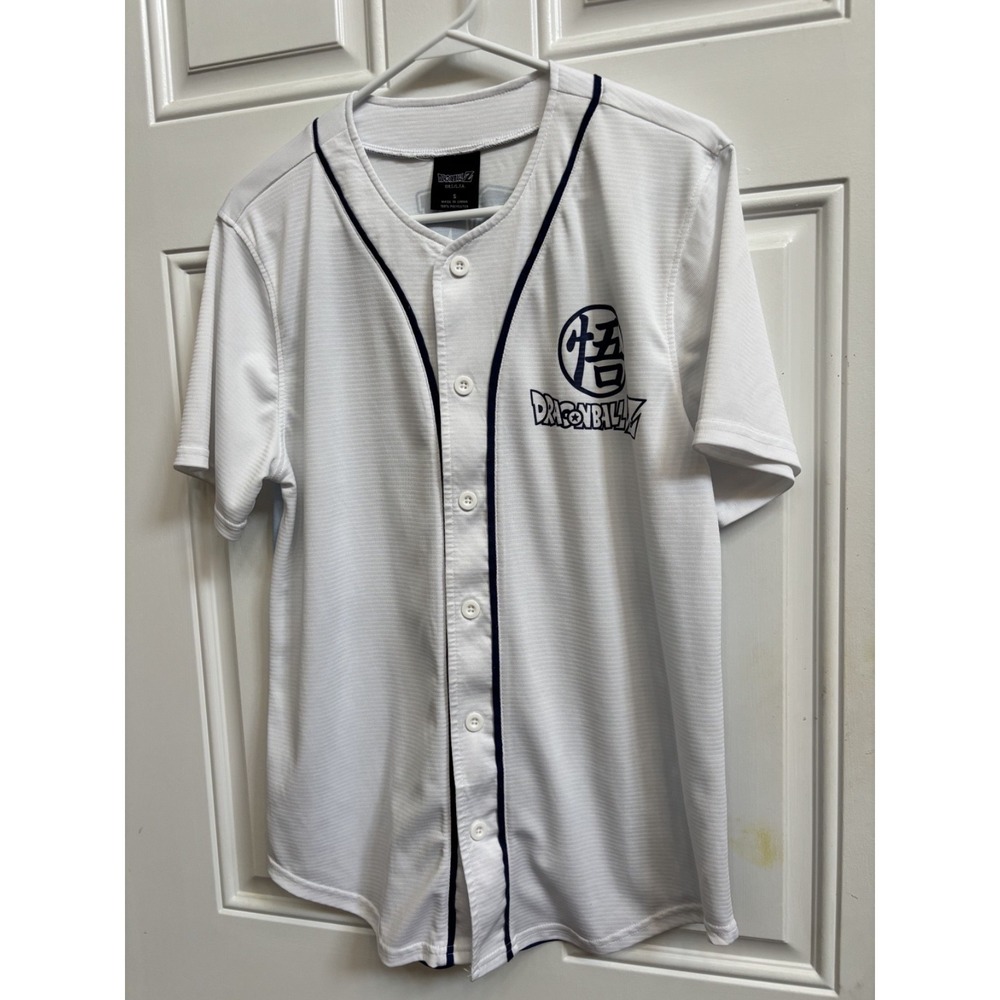 Dragon Ball Z Shirt Baseball Jersey Men's Small Anime Button Down - Picture 2 of 4